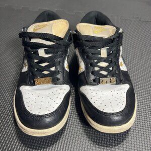 Nike Dunk Low SB Supreme Black/White Star Sneakers US 4 Retro Skate Shoes